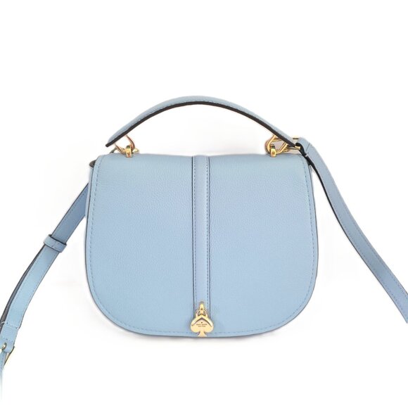 Kate Spade KL025 Kayla Saddle Top Handle Bag Crossbody Handbag Montauk Blue - Picture 1 of 6